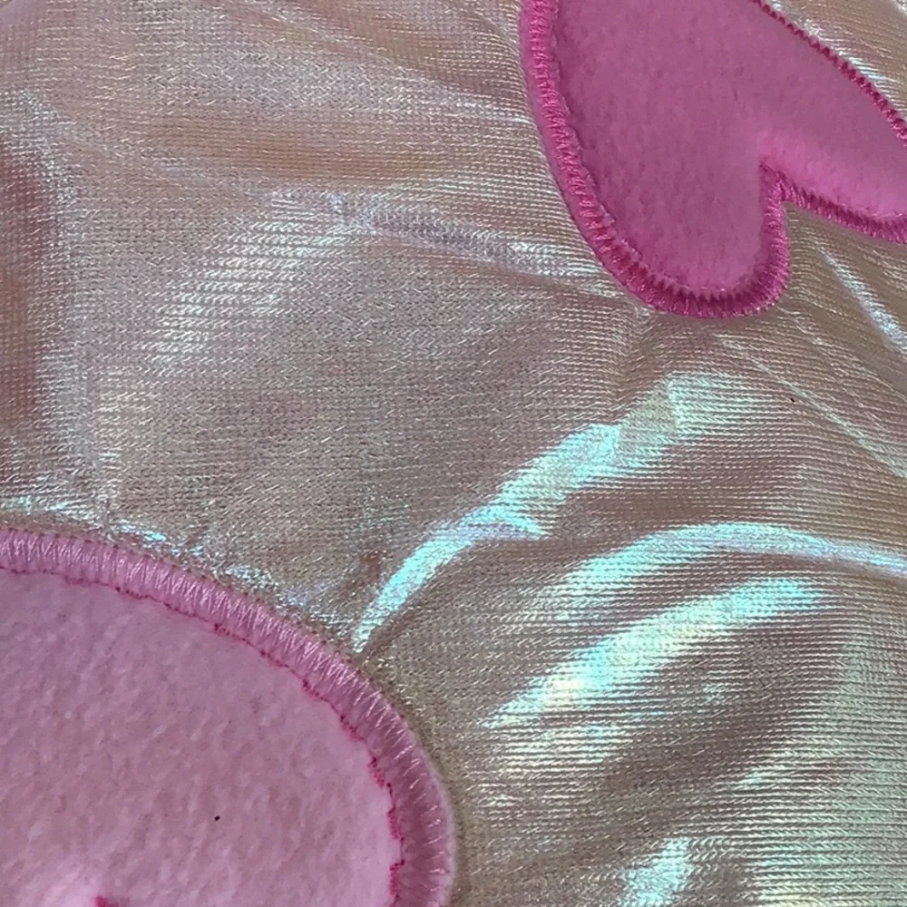 Old Navy Plush Pink Fleece Plush Butterfly Kids Costume Shiny‎ Pink Heart Wings